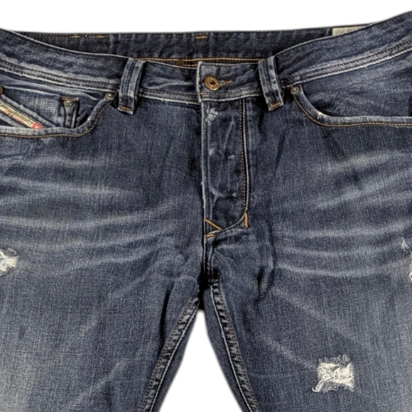 Diesel Larkee 0813Q Men’s Straight Leg Jeans Dark Wash Size 34    J1711 - Picture 4 of 8